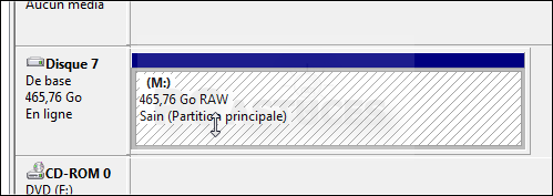 Réparer un disque dur passé en RAW